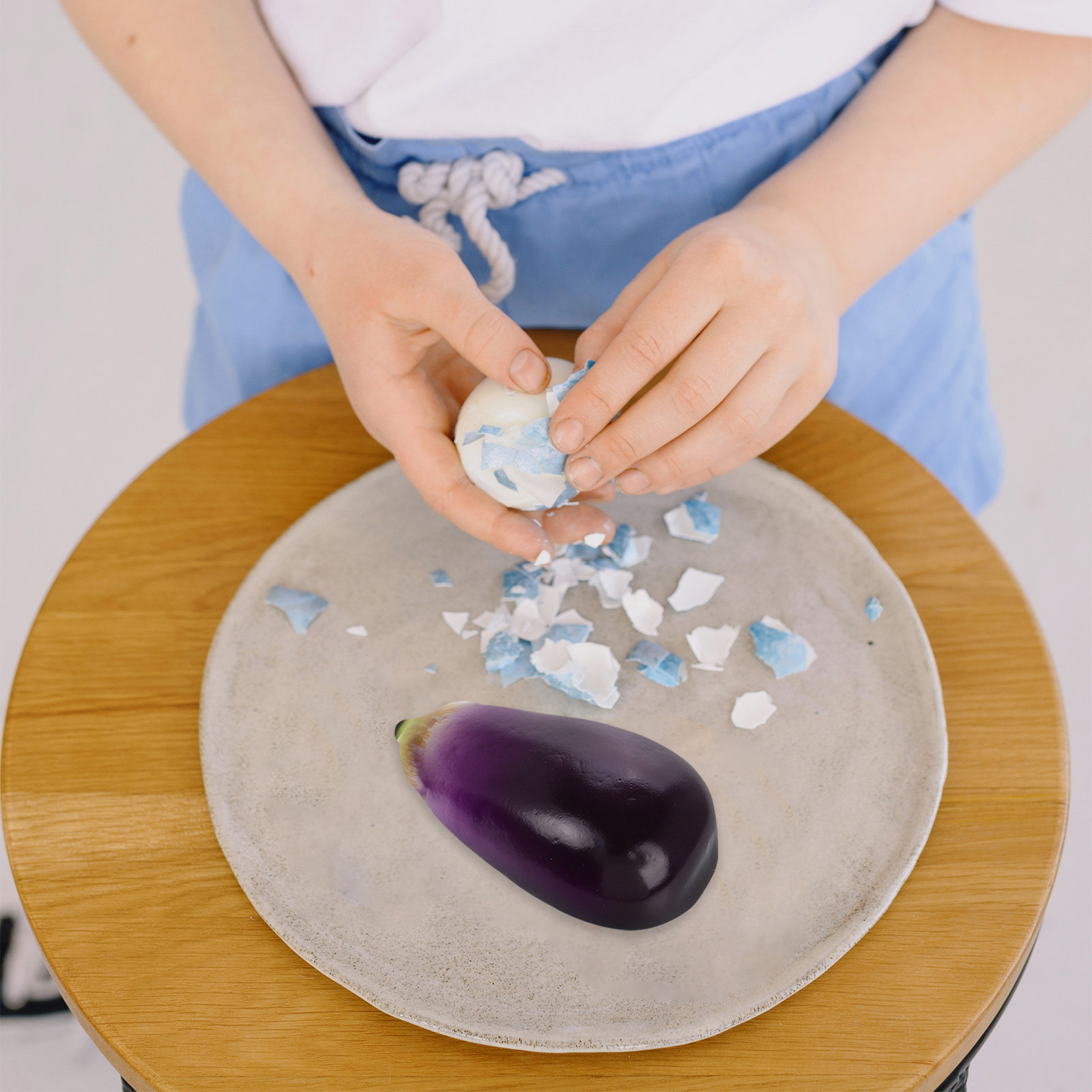 Home Cooking Classes - 6 stuks levensechte nep-aubergine groenterekwisieten van