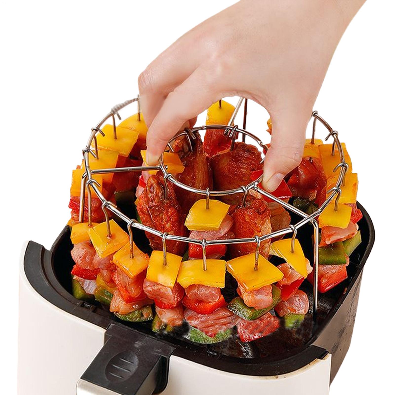 Home Cooking Meal - Airfryer Barbecue Rack Airfryer Spiesrek Maaltijdvoorbereiding