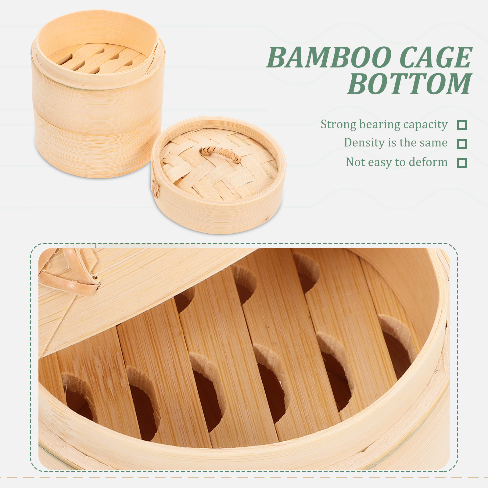 1 Set Bamboe Stoommandje Handg - Steamer Bamboo Set recensie en prijs